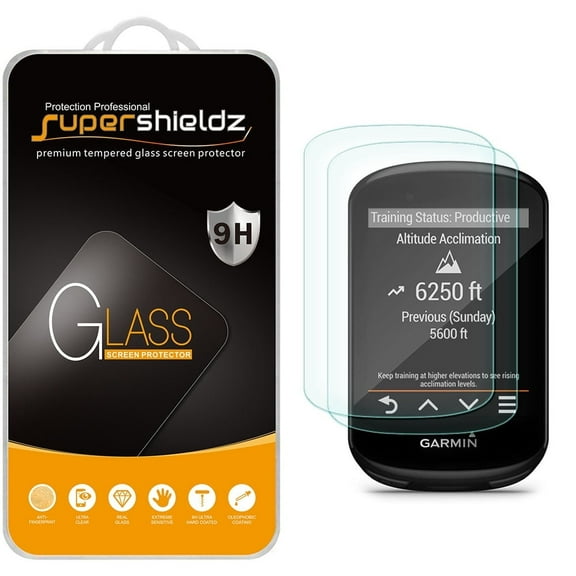 [2-Pack] Supershieldz for Garmin Edge 530 / Edge 830 Tempered Glass Screen Protector, Anti-Scratch, Anti-Fingerprint, Bubble Free