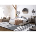 thumbnail image 3 of SAFAVIEH Kilim Adam Striped Polyester Area Rug, Ivory/Dark Grey, 6' x 9', 3 of 9