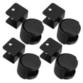 thumbnail image 5 of FRCOLOR Caster Wheels with U Shaped Bracket for Furniture Black Metal Plastic 4pcs Small Casters for Home, 5 of 8