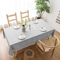 thumbnail image 2 of Rustic Lattice Tablecloth (55"x70") Cotton Linen Grey Rectangle Table Cloths for Kitchen Dining, Party, Holiday, Christmas, Buffet, 2 of 5