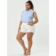 thumbnail image 3 of Camisas con botones de oficisin mangas de talgrande pamujer Top Azul 4XL, 3 of 6