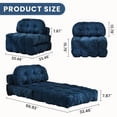 thumbnail image 2 of Centilab Folding Sofa Bed, Convertible Sleeper Chair with Pillow, Foldable Floor Sofa Couch, Portable Futon Mattress with Back Support for Living Room Bedroom Guest Room, Single Darkblue, 2 of 9