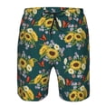 thumbnail image 4 of Naloa Sunflowers Men's Beach Shorts, Surfing shorts, Swim trunks, Quick Dry Swim Trunks for Surfing Beach Fun - 3X-Large, 4 of 9
