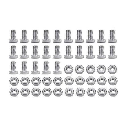 

Greenhouse Nuts and Bolts Set Square Head Bolts Hex Nuts Multipurpose Repair Replacement Parts Nut Bolt: 50 Sets