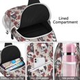 thumbnail image 4 of Sling Backpack,Halloween Skulls Ravens and Roses Sling Bag with Water Bottle Holder,Waterproof Sling Bag for Men/Women with Headphone Jack for Hiking,Travel, 4 of 6
