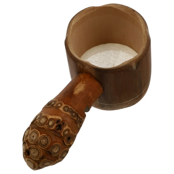 Brown Tea Strainer with Ergonomic Handle for Home Use Made of Plastic 1 Pc