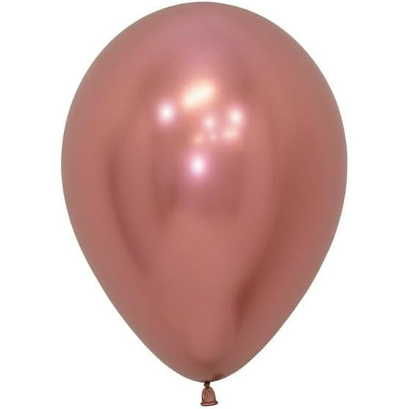 Sempertex Reflex Rose Gold Round Latex Balloon 11'' | 25 balloons