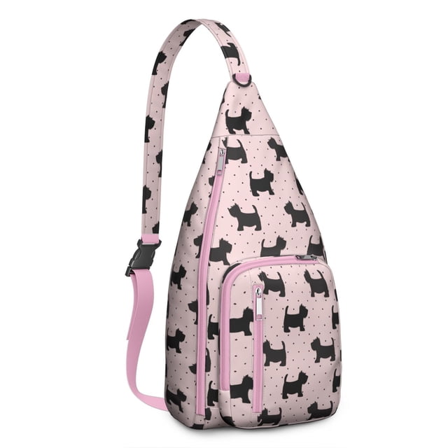 Dog Paw Adventure Sling - Cute Crossbody Backpack, Multi-Functional Pack for Outdoor Enthusiasts