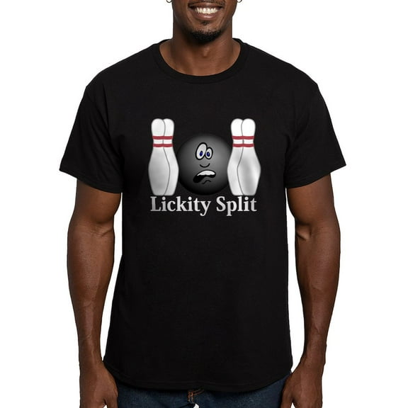 CafePress - Lickity Splits Logo 4 Men's Fitted T Shirt (Dark) - Men's Fitted T-Shirt