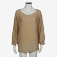 thumbnail image 4 of Fall Savings Clearance! Women Oversized Batwing Knitted Pullover Loose Sweater Khaki, 4 of 5