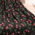 thumbnail image 3 of Black Christmas Cherry Pattern Blanket,Comfortable Soft Flannel Throw Blanket,All Season,Warm Lightweight Blankets for Sofa Bed Couch Living Room Chair,30"x40", 3 of 4