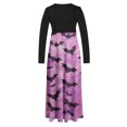 thumbnail image 3 of Long Sleeve Dress,3/4 Sleeve Dress for Women,Womens Fashion Printed Long Sleeve Round-Neck Pullover Patchwork Dress,Dress for Women Casual,Dress with Sleeves, 3 of 5