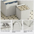 thumbnail image 4 of Clearance Under $5! InsCrazy Storage Bins with Lids Non-woven Zipper With Handles Oversized Moving Packing Bag Large-capacity Clothes Comforter Blankets and Pillows Storage Bags on Clearance, 4 of 8