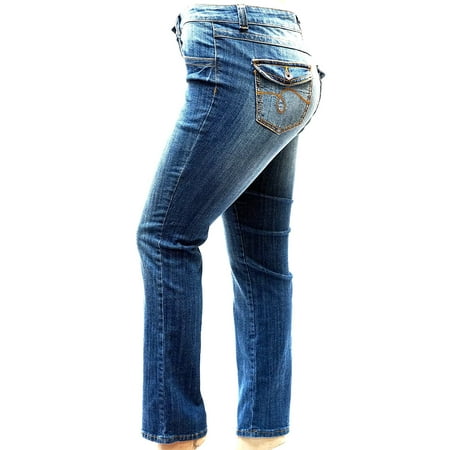 Jack David Womens Plus Size Blue Denim Jeans Pants Curvy Stretch Skinny