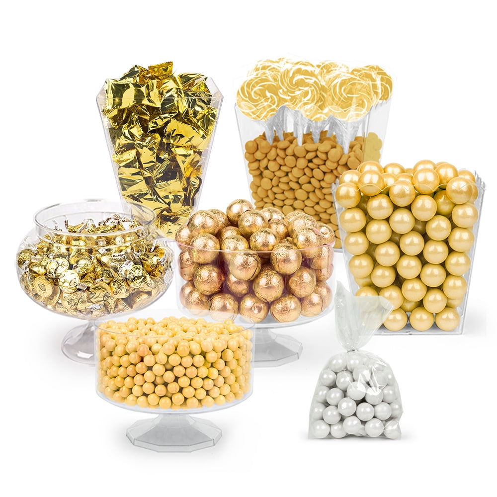 Gold Candy Buffet Table Party Supplies (Approximately 12 lbs)