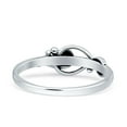 thumbnail image 3 of Celtic Infinity Pear Fashion Simulated Black Onyx Ring Band 925 Sterling Silver Size 6, 3 of 5