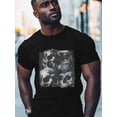 thumbnail image 2 of Skull Vintage Men's T Shirts T-Shirt for Men Crew Neck Tees Cotton Tops, Black, S, 2 of 7