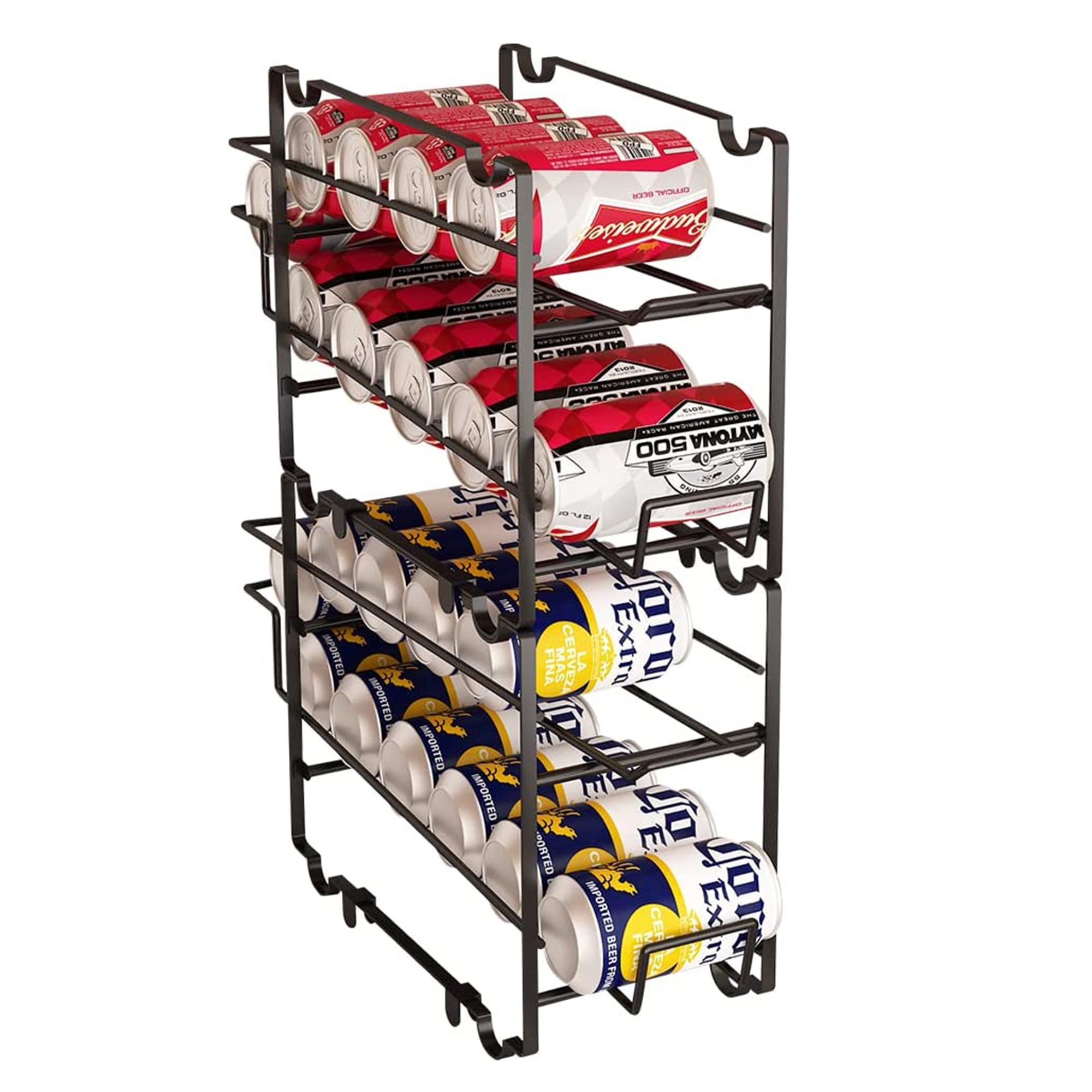 Untyo Stackable Can Rack Organizer, 2 Pack Automatic Rolling Can