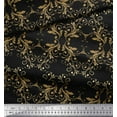 thumbnail image 1 of Soimoi Moss Georgette Fabric Filigree Damask Print Fabric by Yard 42 Inch Wide, 1 of 3