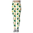 thumbnail image 3 of Mepaouo St. Patrick's Day Leggings for Women Stretchy Tights Soft Green Yoga Pants Sizes S-2X, 3 of 6
