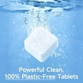 thumbnail image 3 of Plastic-Free Dishwasher Detergent Tablets, 32 Count, Free & Clear, -in- Dishwashing Pods, Enzyme- for Stuck- , Phosphate & Dye Free, -Free Sparkling Shine, 3 of 6