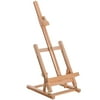 U.S. Art Supply Small Tabletop Wooden H-Frame Studio Easel, Artists Adjustable Beechwood Paint Display Easel, 16" Canvas
