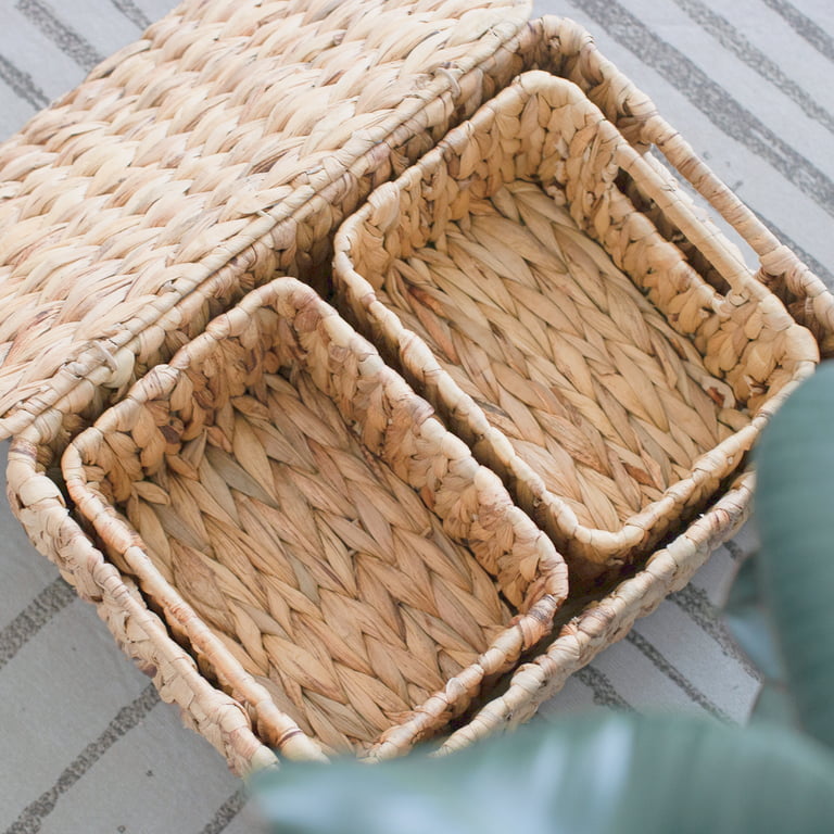 Natural Water Hyacinth 7-Piece Storage Basket Set