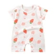 thumbnail image 2 of Baby Deals!YANHAIGONG Newborn Romper Baby Girl Boy,0-12 Months Baby Girls Jumpsuit Cotton Mother's Day One-Piece Button Clothes,Casual Loose Flower Graphic Sleeveless Bodysuit,Baby Romper Jumpsuit, 2 of 4