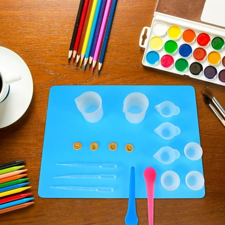 

Raindrops Painting Measuring Cups Mixing Silicone Combination Set Pigment