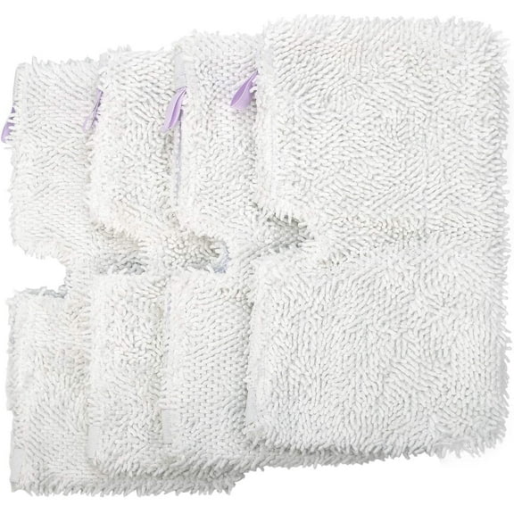 EIMELI 4 Pack Replacement Washable Microfiber Mop Pads Cleaning Pads for Shark Steam Pocket Mops S3500 Series S3501 S3601 S3550 S3901 S3801 SE450 S3801CO S3601D (White)