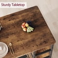 thumbnail image 4 of Eastvita Rustic Brown 3-Piece Counter-Height Bar Kitchen Table Set. Features 3 Storage Shelves/Suitable for Small Spaces/Apartments. Includes Dining Table/2 Upholstered Bar-Heigh..., 4 of 4