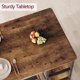 thumbnail image 5 of Rustic brown 3-piece counter-height bar kitchen mesa set. features 3 almacenamiento estantes suitable para small spaces y apartments. includes dining mesa y 2 forrado bar-height sillas, 5 of 5