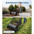 thumbnail image 4 of GIMMYFIVE 26-Inch Heavy Duty Push Lawn Sweeper, 7 Cu. ft. Leaf & Grass Collector, 4 Brushes, Steel, 4 of 7