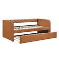 thumbnail image 2 of Lexicon Wilcox Faux Leather Daybed in Brown, 2 of 8
