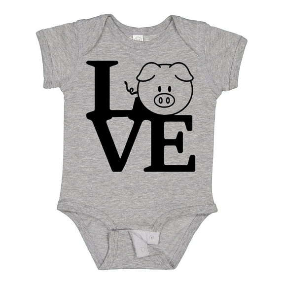 Inktastic I Love Pigs 2 Boys or Girls Baby Bodysuit