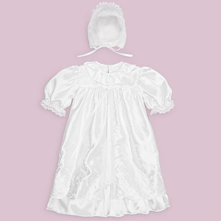 Precious Blessings Girl's Exquisite Christening Gown With Bonnet