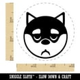thumbnail image 2 of Husky Dog Face Sleepy Tired Self-Inking Rubber Stamp Ink Stamper - Pink Ink - Small 3/4 Inch, 2 of 7