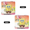 thumbnail image 2 of Pofeuu SpongeBob SquarePants for Portable Pocket Makeup Mirror PU Cover Compact Travel Mirror with Normal and Magnifying Double Sided Glass-Round Shape-Square, 2 of 9