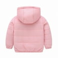 thumbnail image 3 of Mercatoo Boys Girls Kids Hooded with Pockets Solid Color Short Cotton Puffy Jacket Coat for 𝐁abies Girls Winter Girl Kids Coat, 3 of 8