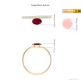 thumbnail image 5 of ANGARA Natural Oval Ruby Off-Centered Solitaire Ring With Diamonds in 14K Yellow Gold for Women (Size-6x4mm) | July Birthstone, Birthday, Anniversary, Jewelry Gift for Women | Natural Ruby Ring, 5 of 10