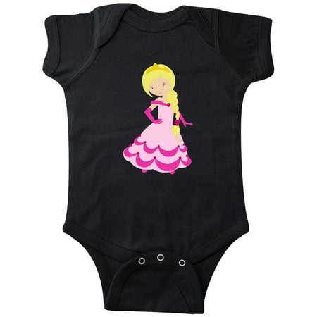 

Inktastic Cute Princess Blonde Hair Princess In Pink Dress Gift Baby Girl Bodysuit