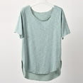 thumbnail image 3 of Birdeem T-Shirt Femme Col Rond Couleur Unie Manches Courtes Ample, 3 of 10