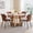 Brown Chairs, variant on 47" Round Dining Table Set for 4 Mid-Century Modern Kitchen Table with 4 Upholstered Chairs Kitchen Coffee Set Dining Table and Chairs for Living Room(Natural Table with 4 Beige Chairs)