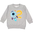 thumbnail image 2 of Inktastic Rocket Space Ship Happy Second Birthday Toddler Sweatshirt, 2 of 4