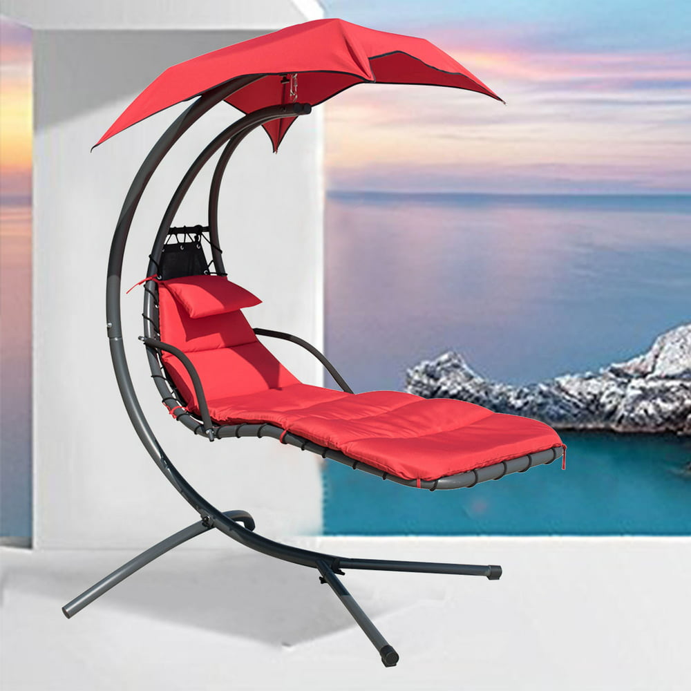 Hanging Chaise Lounge Chair Detachable Outdoor