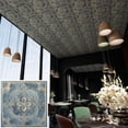 thumbnail image 2 of Faux tin ceiling tiles 3D embossed wall panels for Cafes and Bars PL19 Smoked gold 10Pcs/pack, 2 of 9