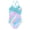 Gradient color, variant on Usaibhir Girls One Piece Swimsuits Hawaiian Ruffle Swimwear Beach Bathing Suit 4-12 Years