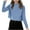 #01 Blue, variant on Girls Plain Tops Long Sleeve Basic Stretch Round Neck T-Shirt School Tee Cropped Top Spring Warm Pullover Fleece Crop Top Kids Sweatshirt