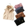 thumbnail image 4 of Gyratedream Boys Girls Winter Hooded Puffer Vest Padded with Fleece Lightweight Sleeveless Warm Jacket Waistcoat, 4 of 7
