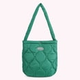 thumbnail image 3 of Bolso informal para mujer, bolsa acolchada de gran capacidad para compras, viaje, verde, 3 of 3